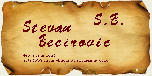Stevan Bećirović vizit kartica